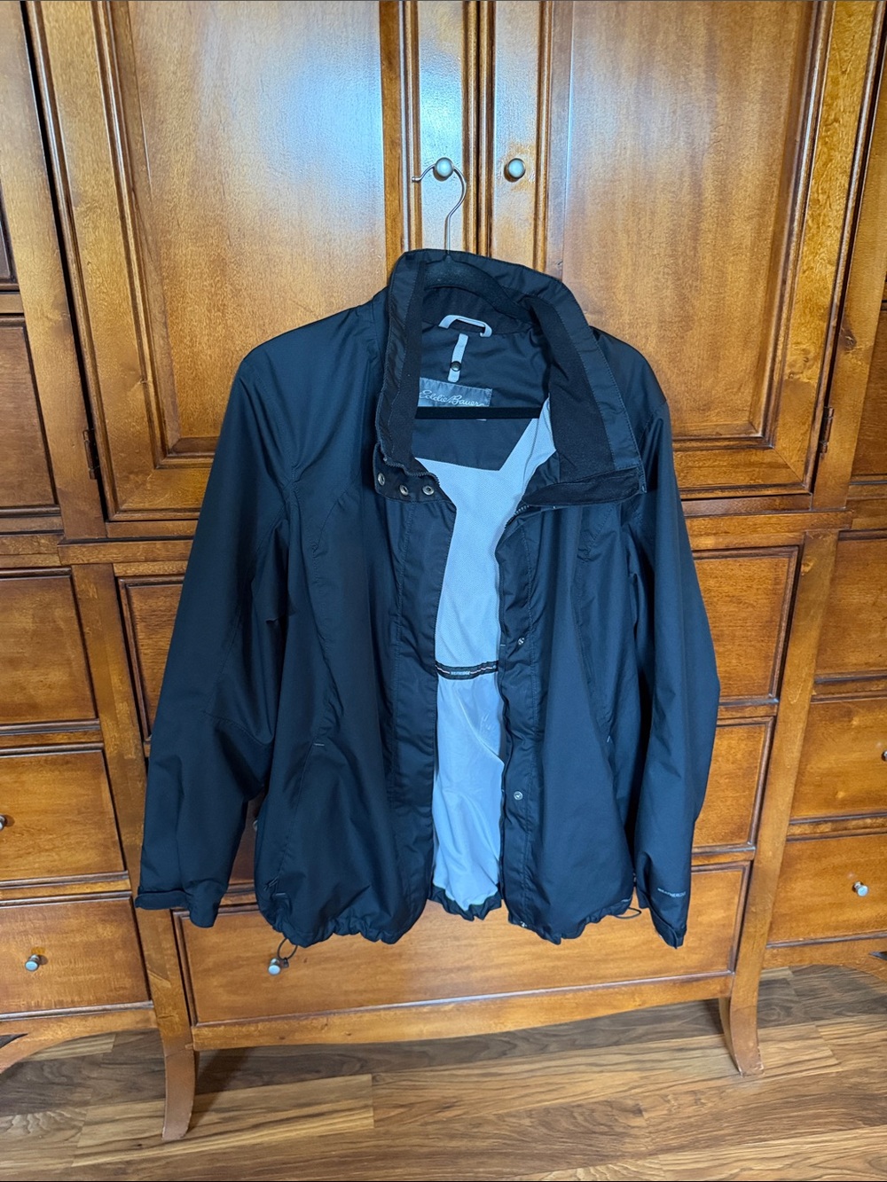 Eddie Bauer Black Trench Coat - Lightweight Shell